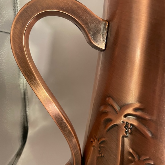 Copper Palm Tree Pitcher - Picture 3 of 13